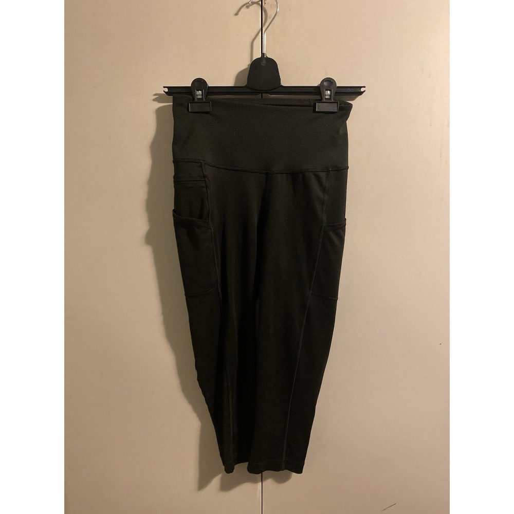Patagonia Pack Out High Rise Crop Black Leggings Pockets Womens Size S